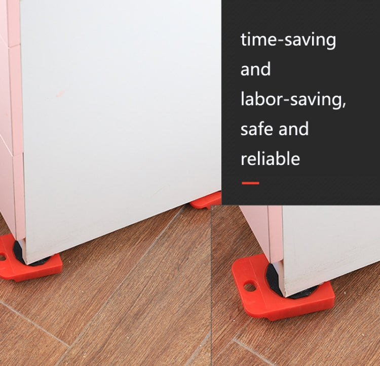 CY-0102 5 in 1 Household Moving Bed Heavy Object Moving Pulley Furniture Shifter Multifunctional Carrier, Model: Red (150KG)