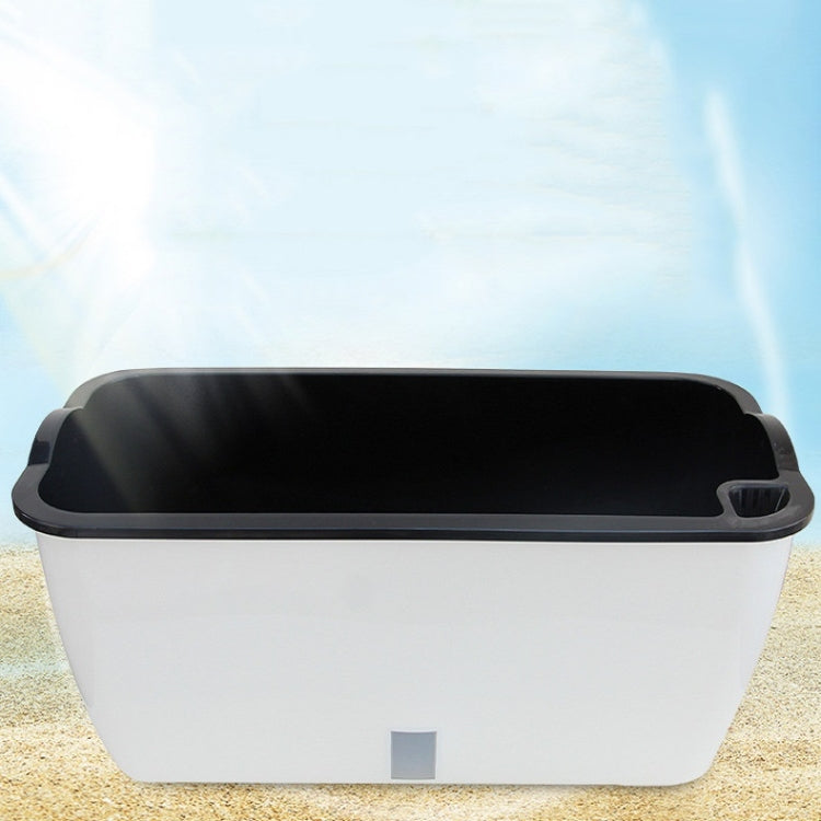 Family Balcony Rectangular Plastic Self-Absorbent Vegetable Growing Pot Flower Pot, Style: SC01 Extra Large Pot