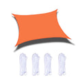 Outdoor Garden Sunshade Sail Waterproof Anti-UV Canopy, Size: 2m x 2m(Orange)