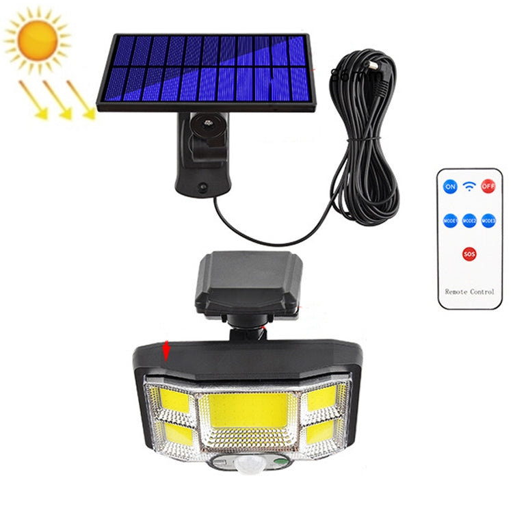 TG-TY085 Solar Outdoor Human Body Induction Wall Light Household Garden Waterproof Street Light wIth Remote Control, Spec:  96 COB Separated