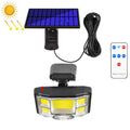 TG-TY085 Solar Outdoor Human Body Induction Wall Light Household Garden Waterproof Street Light wIth Remote Control, Spec:  96 COB Separated