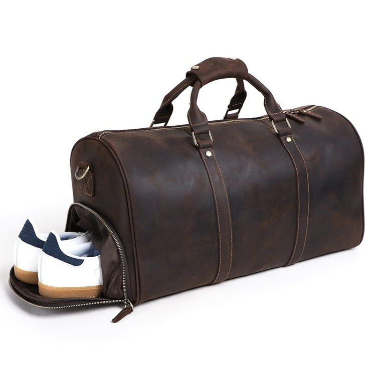 6482 Large-Capacity Cross-Body Luggage Bag For Business Travel Dry & Wet Separation Fitness Sports Bag(Brown)