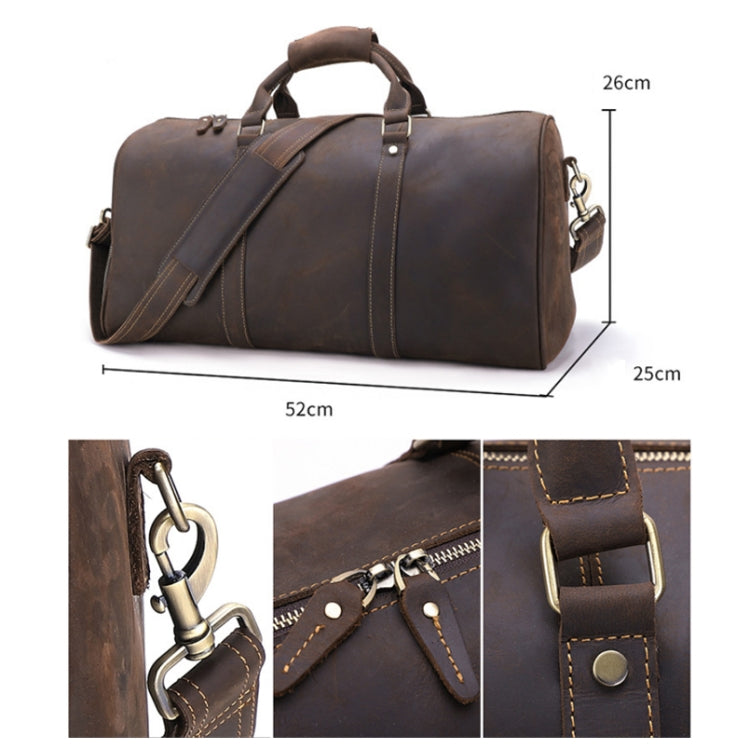 6482 Large-Capacity Cross-Body Luggage Bag For Business Travel Dry & Wet Separation Fitness Sports Bag(Brown)