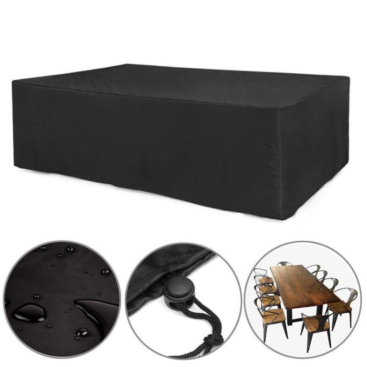 Outdoor Oxford Cloth Furniture Cover Garden Dustproof Waterproof And UV-Proof Table And Chair Protective Cover, Size: 180x120x74cm(Black)