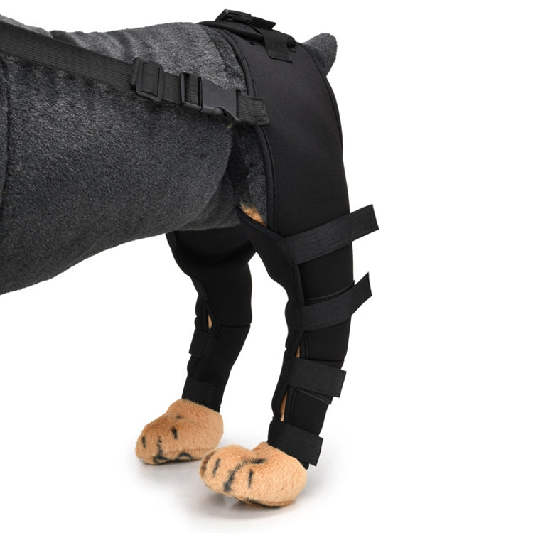 Pet Dog Leg Knee Guard Surgery Injury Protective Cover, Size: XS(Black)