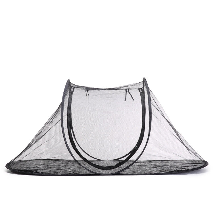 MQ-DZ55 Foldable Storage Outdoor Pet Tent Travel Cat And Dog Kennel(Green Bottom Black Network)