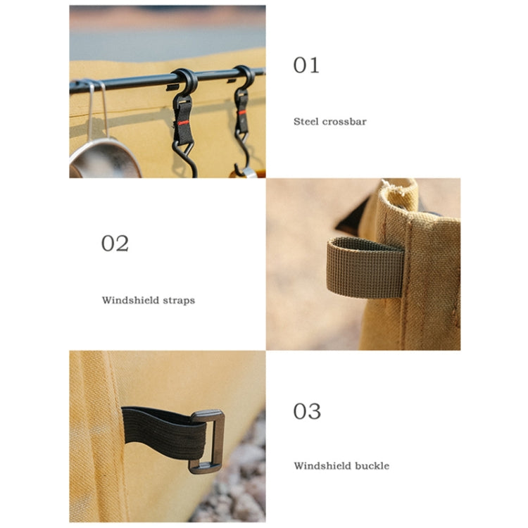 Outdoor Camping Picnic Windshield Picnic Windscreen(Cloth + Bracket)