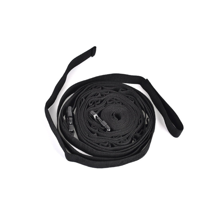 Outdoor Camping Tents Storage Clothesline 19 Ring Wild Camp Straps Lanyard, Length: 4.3m(Black)