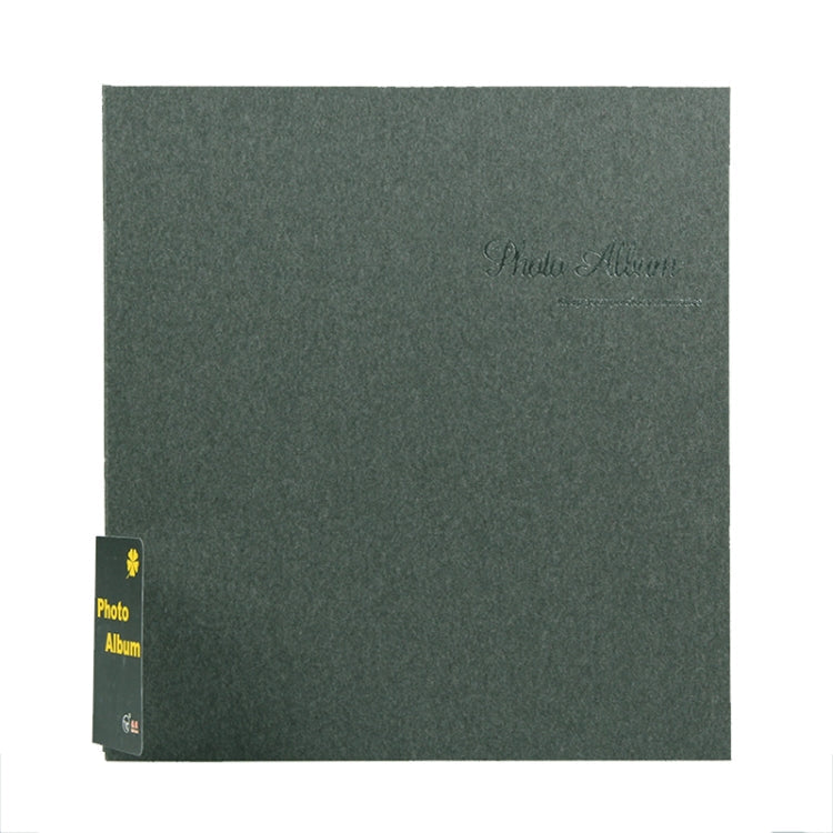12 Inch 40 Pages Laminated Photo Album Sticky Retro DIY Photo Album( Gray)