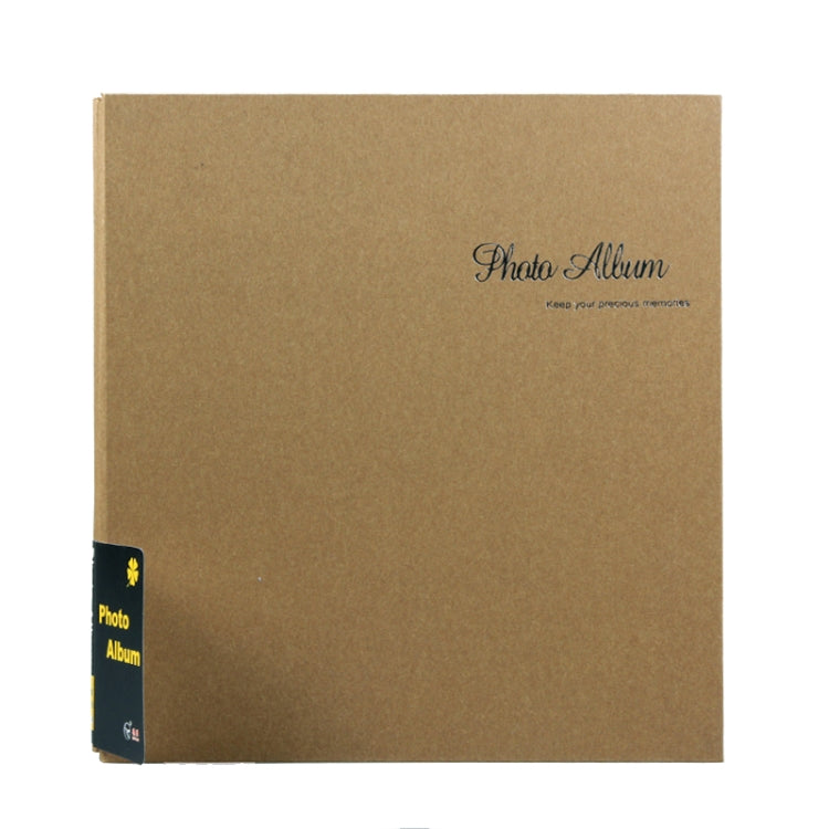 12 Inch 40 Pages Laminated Photo Album Sticky Retro DIY Photo Album(Yellow)