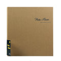 12 Inch 40 Pages Laminated Photo Album Sticky Retro DIY Photo Album(Yellow)
