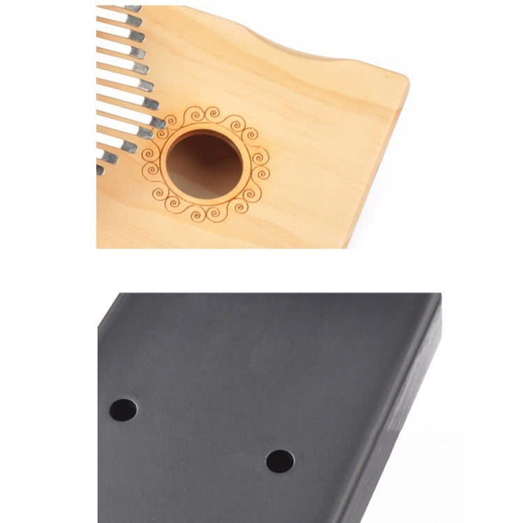 17-Tone Thumb Piano Kalimba Beginners Introduction Finger Piano, Colour: Brown Kit