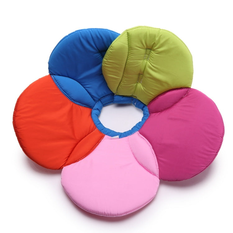 Pet Protection Collar Dog Flower Protection Collar, Specification: S(Rainbow)