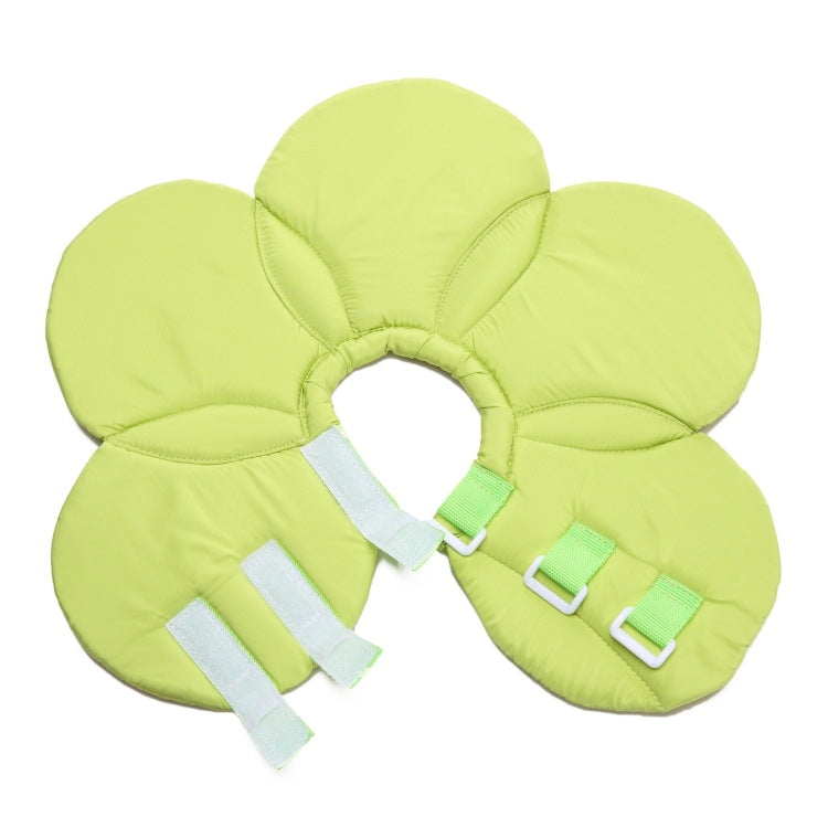 Pet Protection Collar Dog Flower Protection Collar, Specification: M(Green)