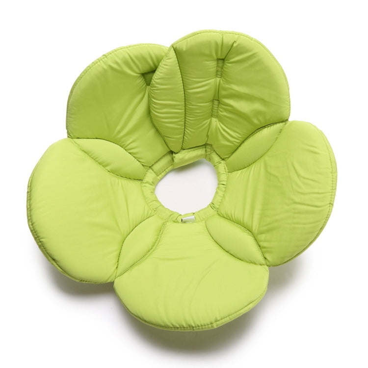 Pet Protection Collar Dog Flower Protection Collar, Specification: L(Green)
