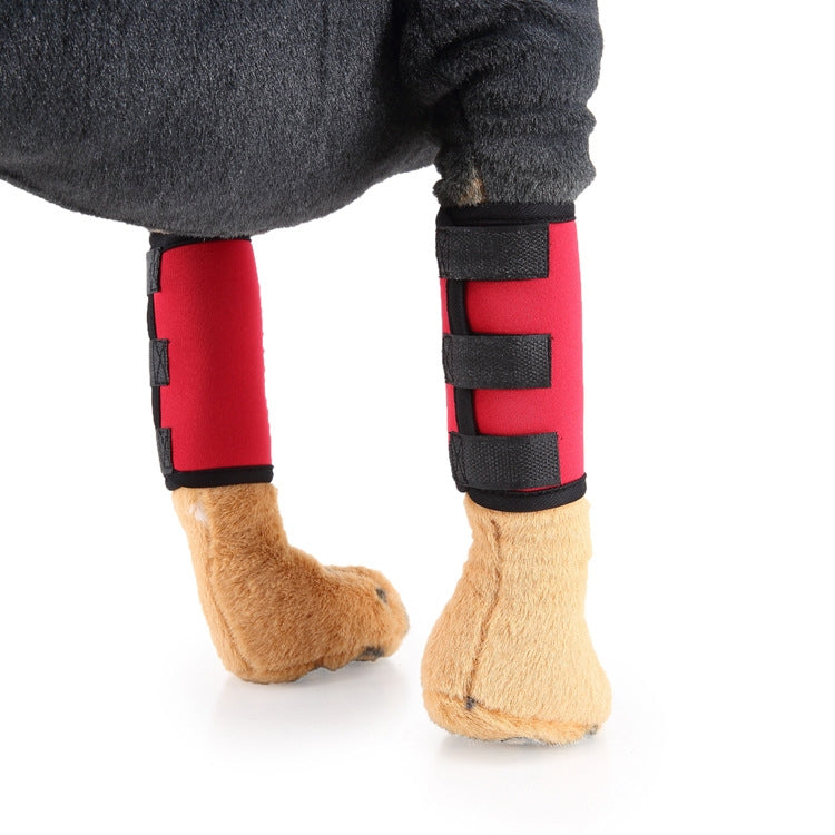 Pet Knee Protector Dog Surgery Injury Protective Cover, Size: M(Red Reflection)