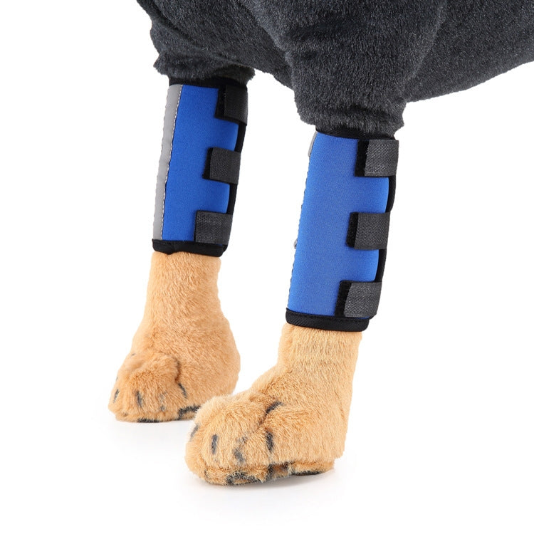 Pet Knee Protector Dog Surgery Injury Protective Cover, Size: M(Blue Reflection)