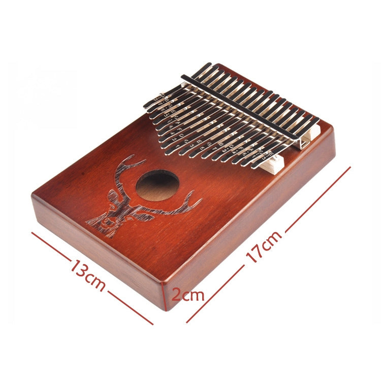17-Tone Beginner Finger Piano Deer Head Kalimba Thumb Piano( Coffee)
