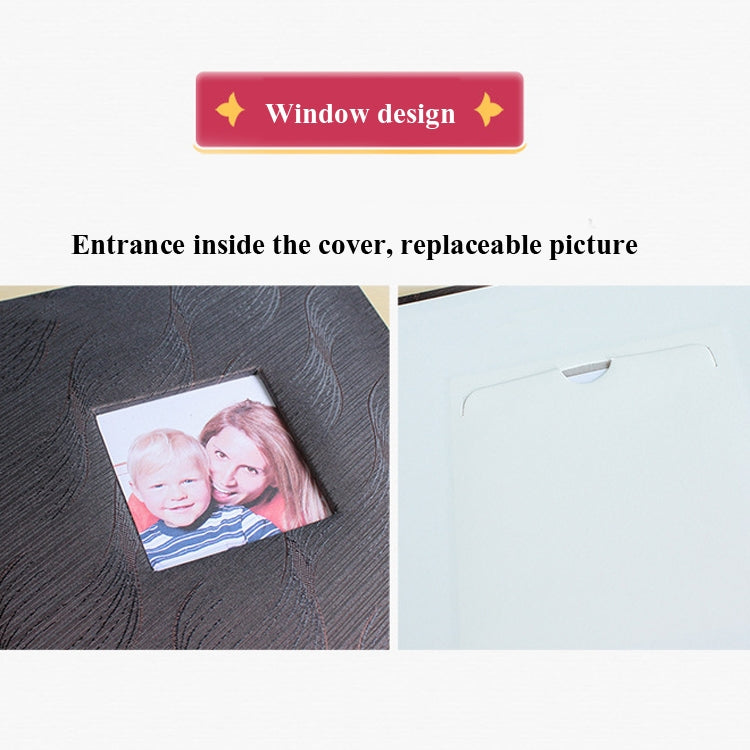 4R 6 Inch 200 Sheets Cloth Photo Album Baby Growth Memorial Album Interstitial Album(Red Wine)