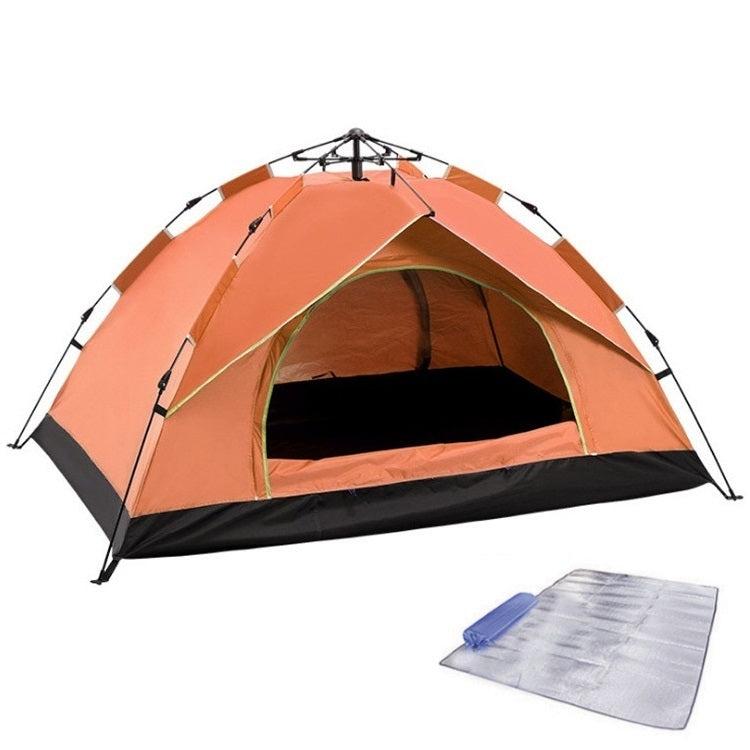 TC-014 Outdoor Beach Travel Camping Automatic Spring Multi-Person Tent For 2 People(Orange+Mat)