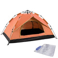 TC-014 Outdoor Beach Travel Camping Automatic Spring Multi-Person Tent For 3-4 People(Orange+Mat)