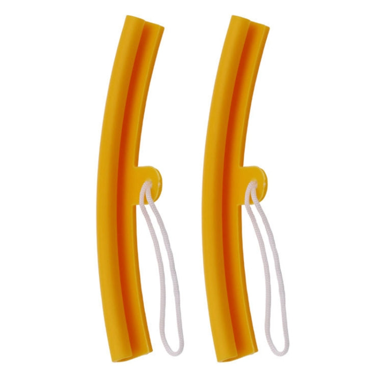 6 PCS Thickening Wear Resistant Scratch-Resistant Tire Wheel Steel Ring Protective Cover(Yellow)