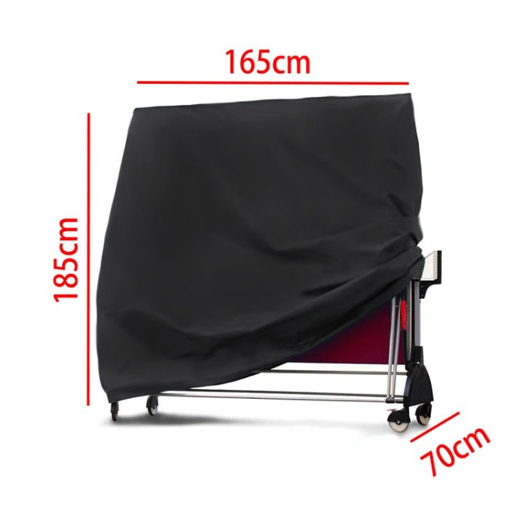 Outdoor Waterproof And Dustproof Table Tennis Table Cover, Size: 165x70x185cm(Black Outside Silver Inside)