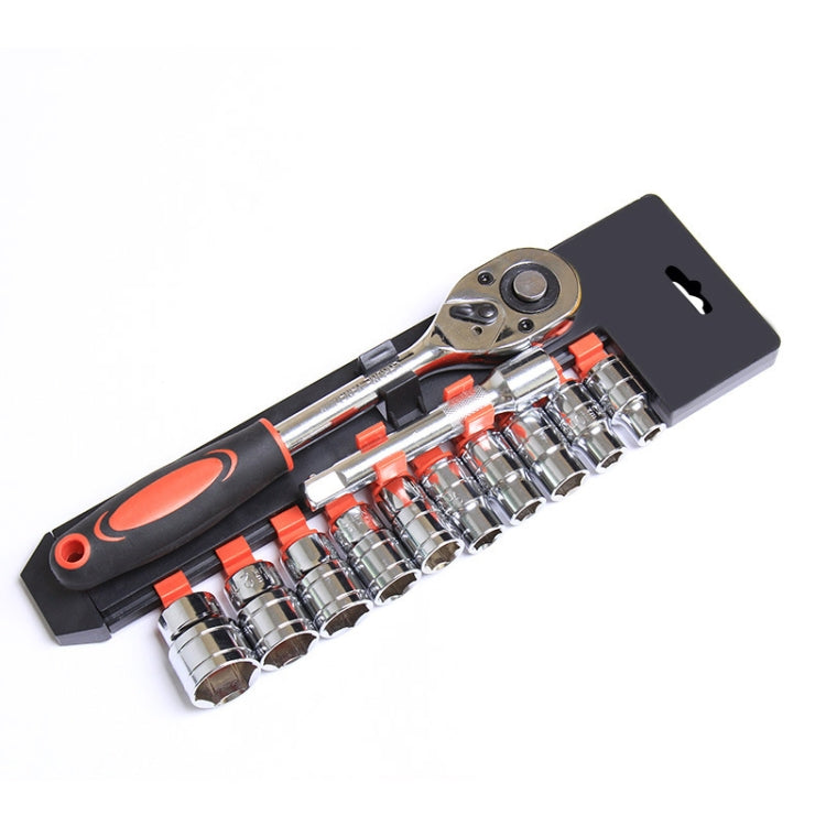 CY-0028 12 PCS/Set Auto Repair Tool Ratchet Quick Socket Wrench Hardware Box Combination, Model: 1/2 Big Fly
