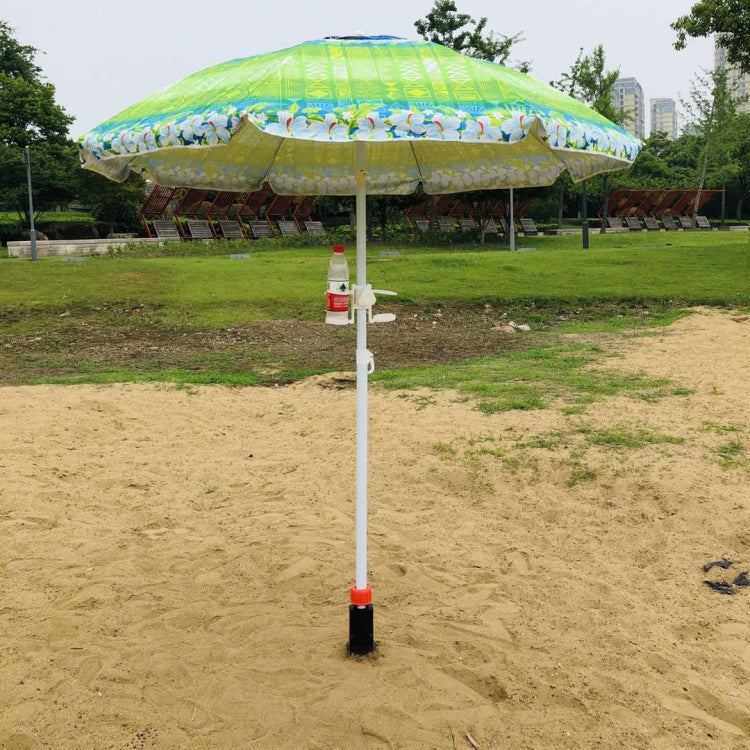 32mm Pipe Diameter Outdoor Beach Sun Umbrella Accessories Large Plastic Portable Spiral Ground Plug(Red Black)