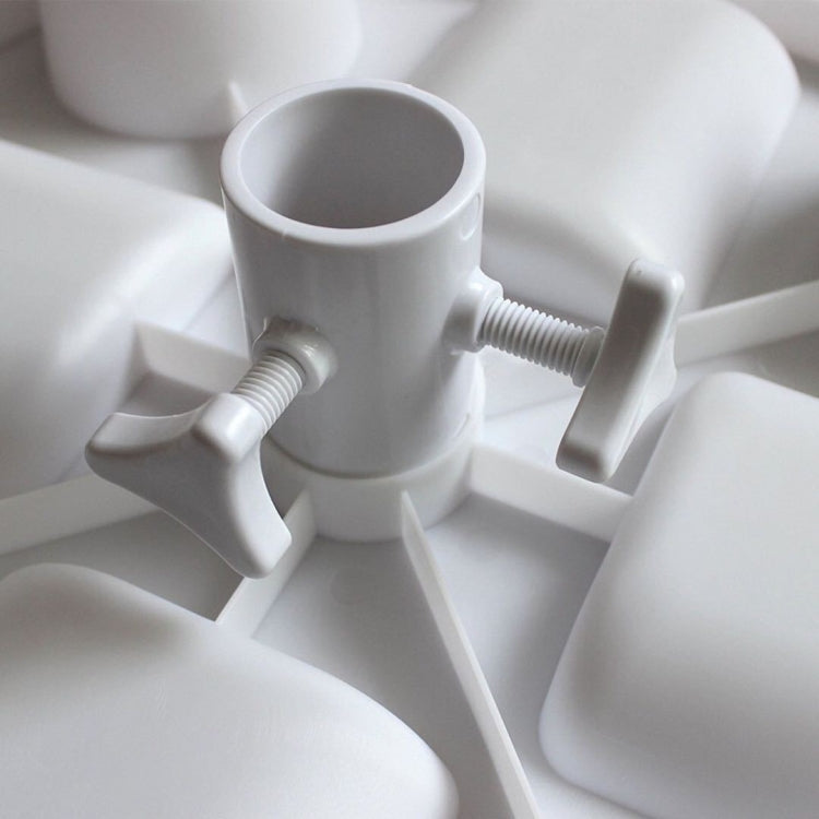 Outdoor Beach Umbrella Tube Cup Holder Sun Umbrella PP Plastic Tray(White)