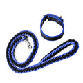 Dog Leash Braided Belt Pet Explosion-Proof Leash, Size: M(Collar Blue+Black)