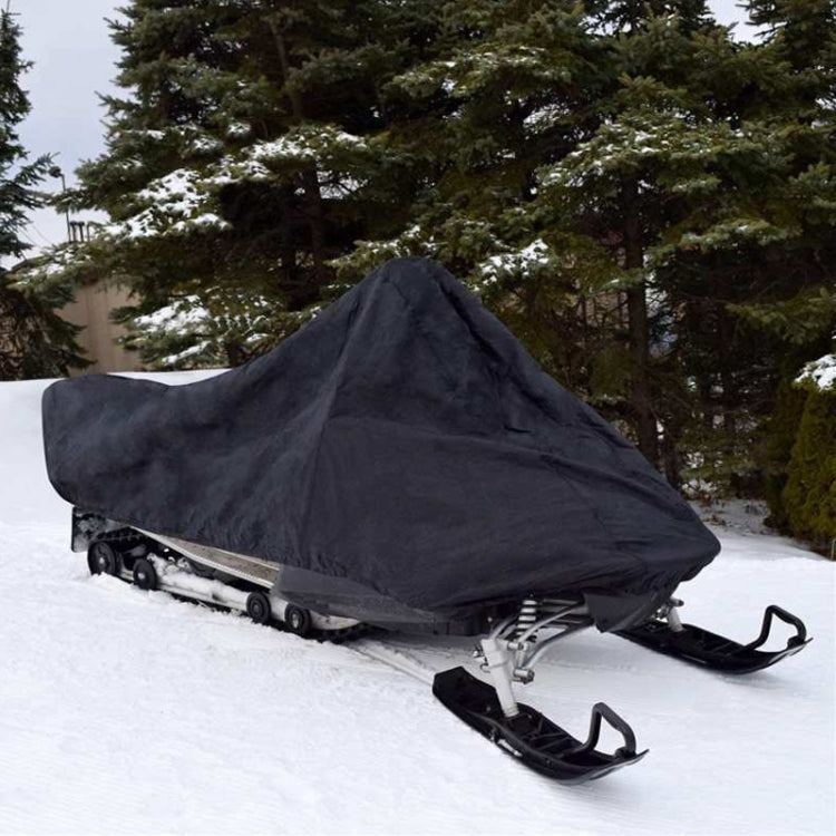 Outdoor Snowmobile Waterproof And Dustproof Cover UV Protection Winter Motorcycle Cover, Size: 292x130x121cm(Black)