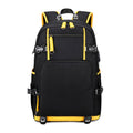 6101-4 Thermal Transfer Casual Backpack Simple Student Schoolbag(Yellow Leather)