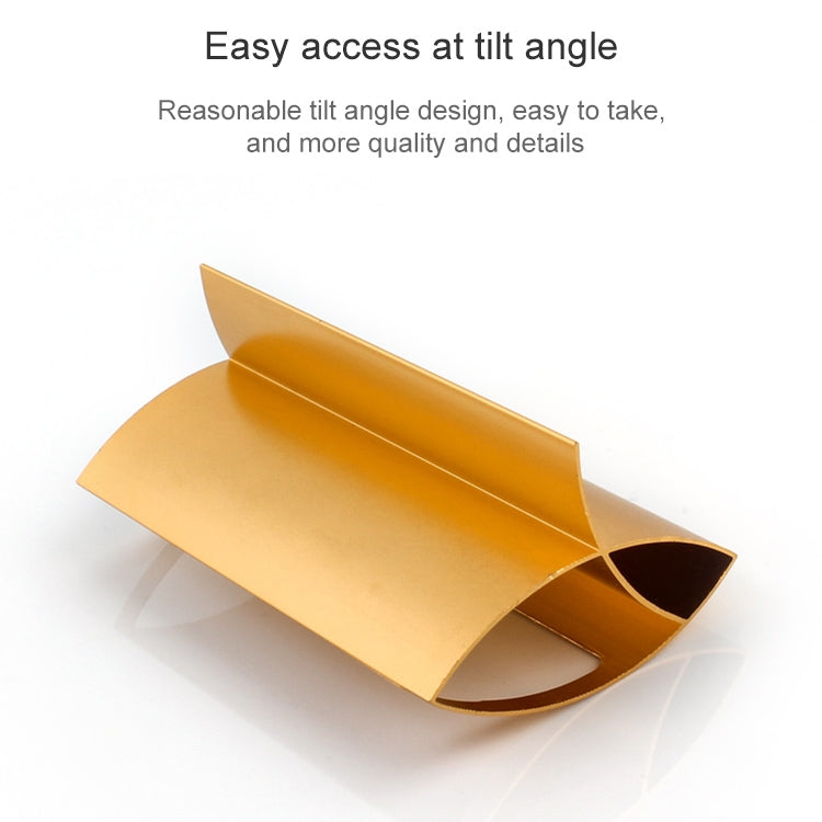 Creative Metal Card Holders Note Holders for Office Display Desk Business Card Holders Desk Accessories Stand Clip(Gold)