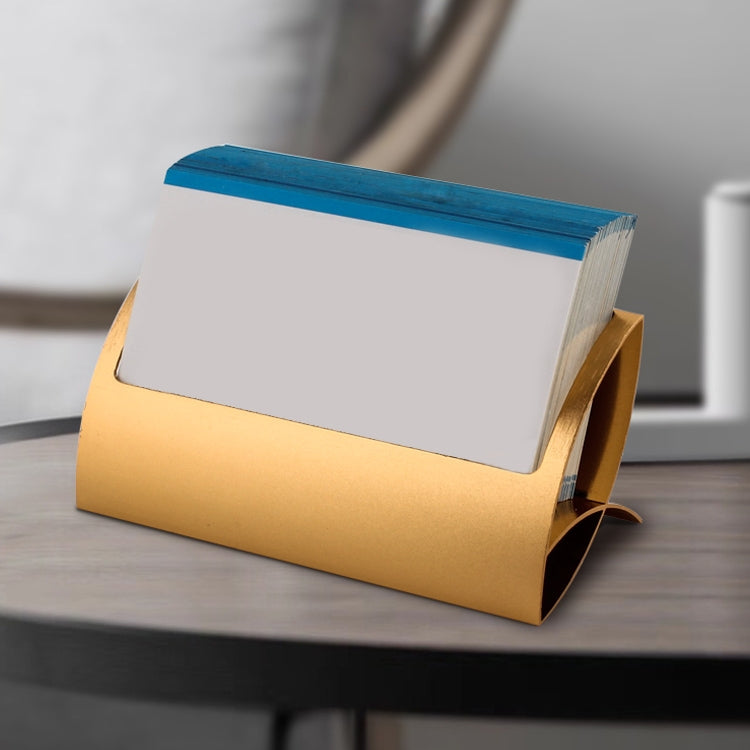 Creative Metal Card Holders Note Holders for Office Display Desk Business Card Holders Desk Accessories Stand Clip(Gold)