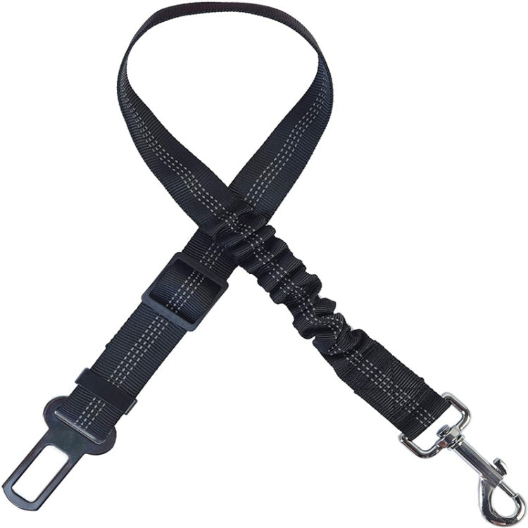 Pet Car Seat Belt Telescopic Reflective Safety Rope(Black)