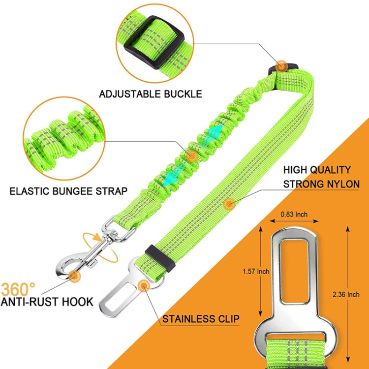 Pet Car Seat Belt Telescopic Reflective Safety Rope(Orange)