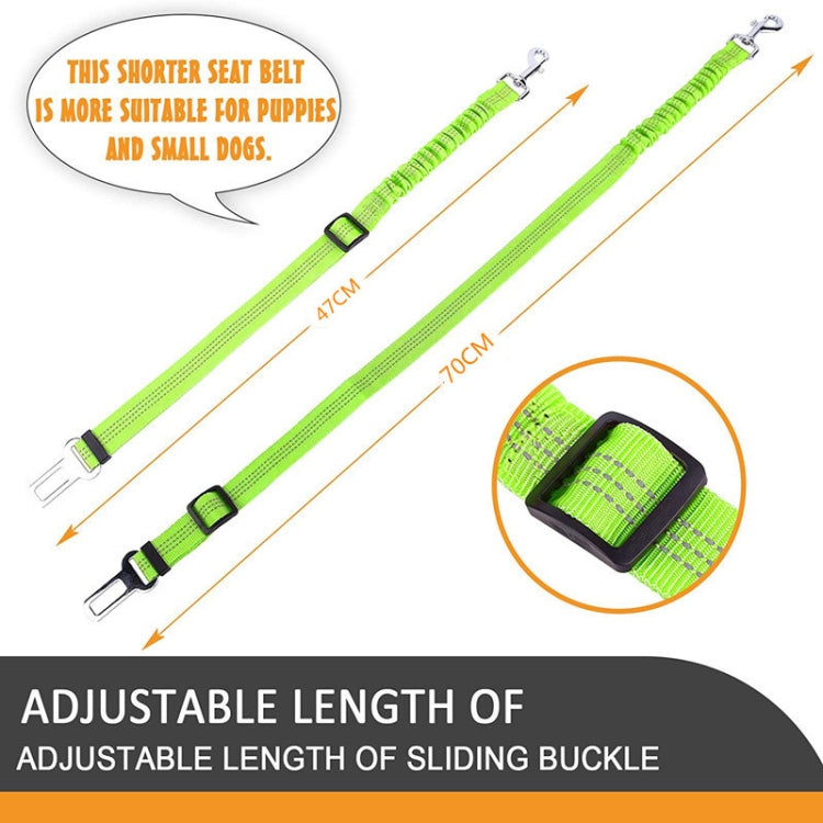 Pet Car Seat Belt Telescopic Reflective Safety Rope(Red)