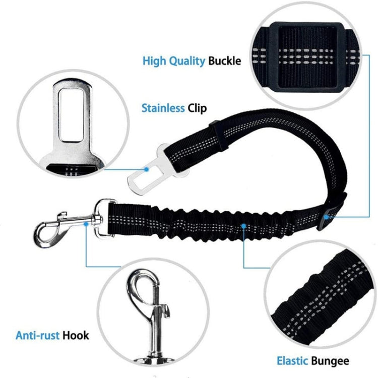 Pet Car Seat Belt Telescopic Reflective Safety Rope(Orange)