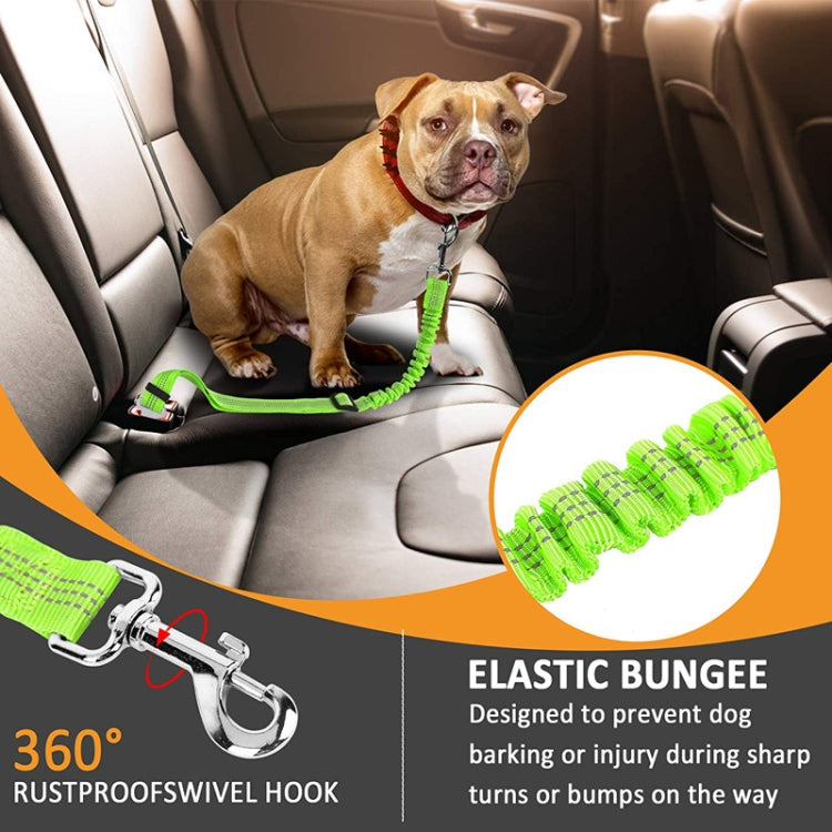 Pet Car Seat Belt Telescopic Reflective Safety Rope(Grey)