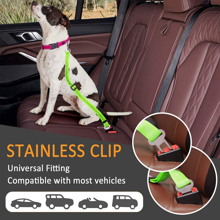 Pet Car Seat Belt Telescopic Reflective Safety Rope(Grey)