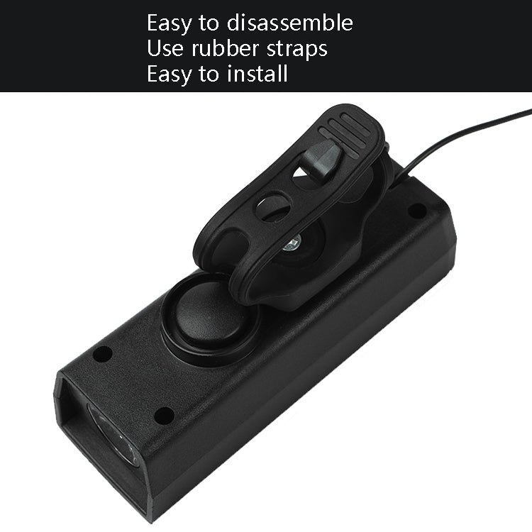 BG-1901 Bicycle USB Charging Speaker Front Lamp Multi-Function Cycling Equipment(Black)
