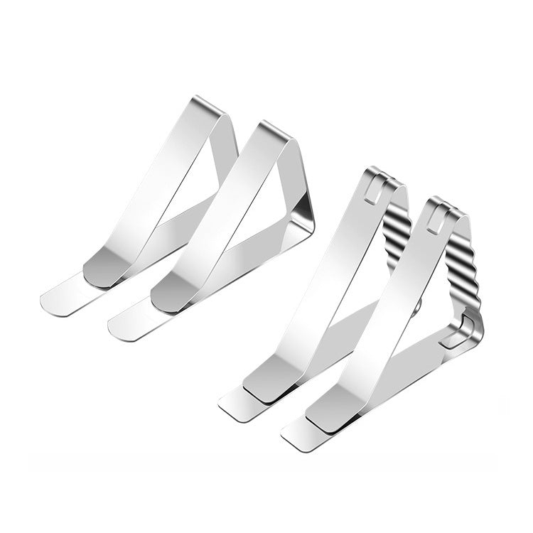 30 PCS Stainless Steel Tablecloth Clip Triangle Table Clamp Picnic Flexible Clip(Classic)