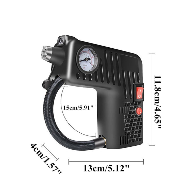 YX-301 12V Multi-Function Car Electric Portable Hand-Held Inflatable Pump(Black)