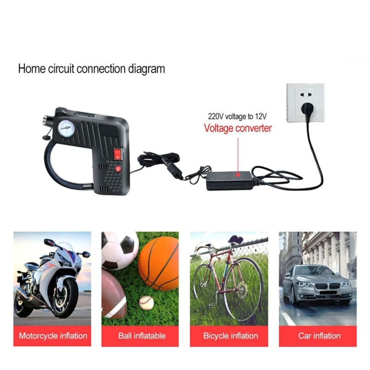 YX-301 12V Multi-Function Car Electric Portable Hand-Held Inflatable Pump(Green)