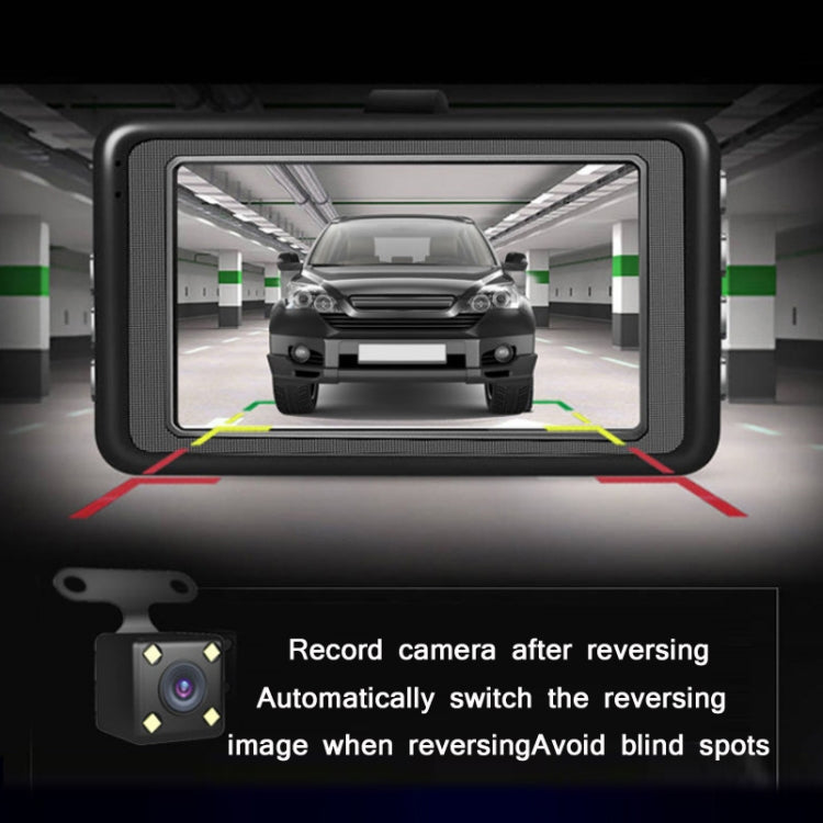3.0 Inch HD 1080P Wide-Angle Driving Recorder With Reversing Image Specification： Normal Definition Single Record（Black）