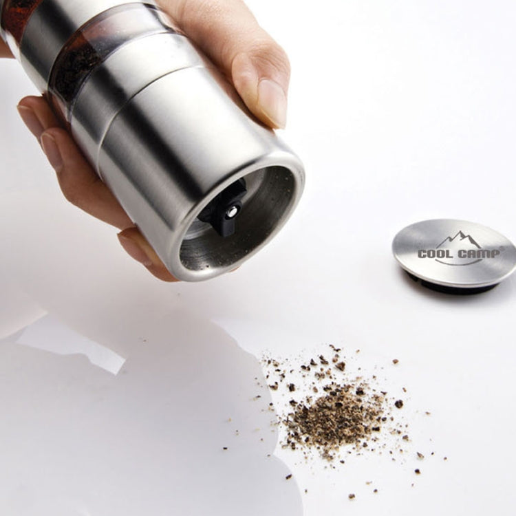 COOL CAMP CF-601 Outdoor Portable Barbecue Picnic Seasoning Bottle Set with Grinder,(Silver)