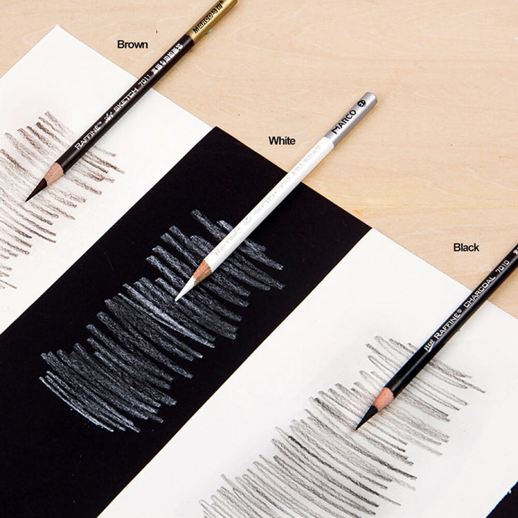 1 Box Marco Pencil Sketch Brush Art Painting Tool, Style: 7010 Black Hard Carbon
