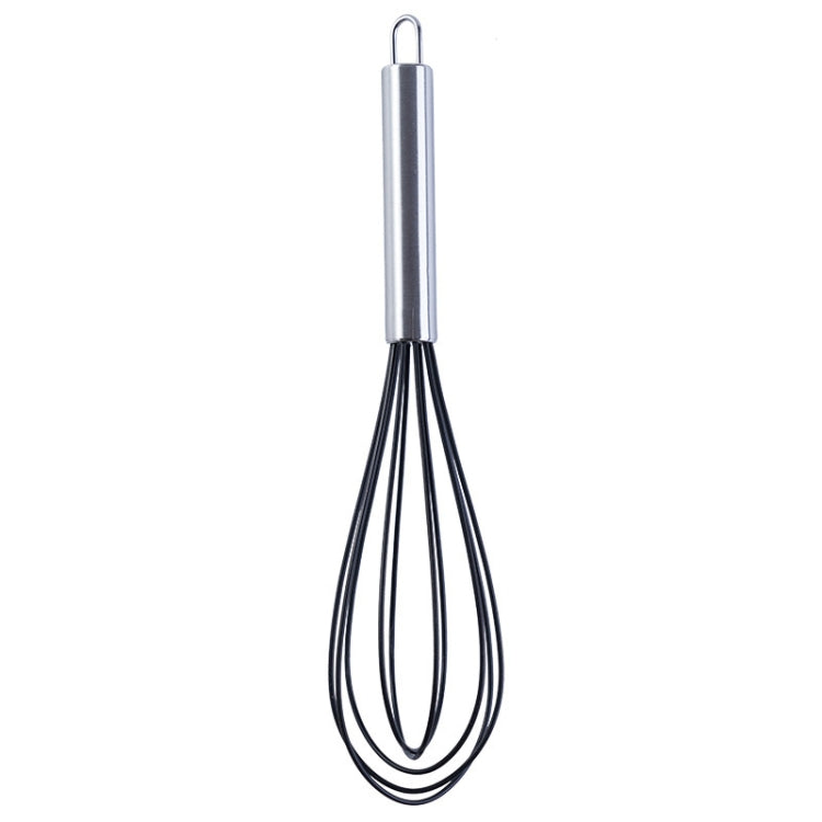 Silicone Egg Beater Home Egg Mixer Kitchen Gadgets Cream Baking Tools, Colour: 12 inch Black