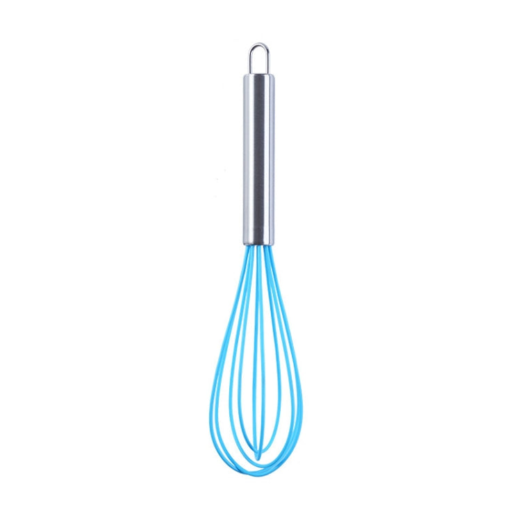 Silicone Egg Beater Home Egg Mixer Kitchen Gadgets Cream Baking Tools, Colour: 10 inch Blue